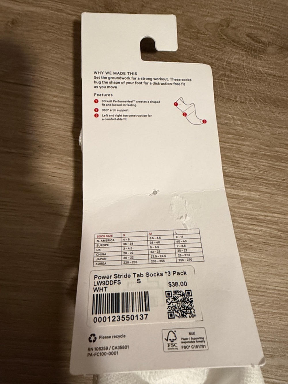 lululemon Power Stride Tab 3Pack Socks - Picture 2 of 4